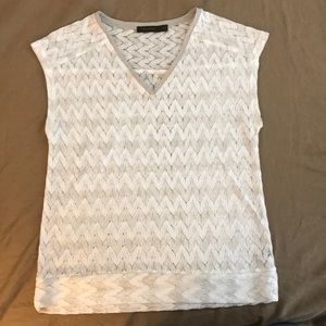 EUC lace crochet v-neck top